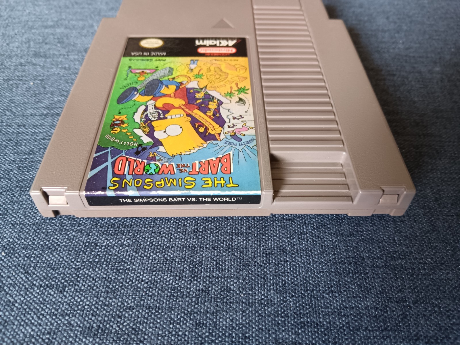 The Simpsons: Bart vs. the World (Acclaim, 1991) Game w/ Manual ~ Tested, Works