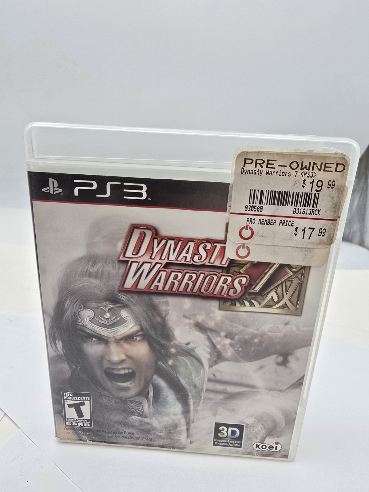 Dynasty Warriors 7 PlayStation 3 PS3 No Manual Clean Disc