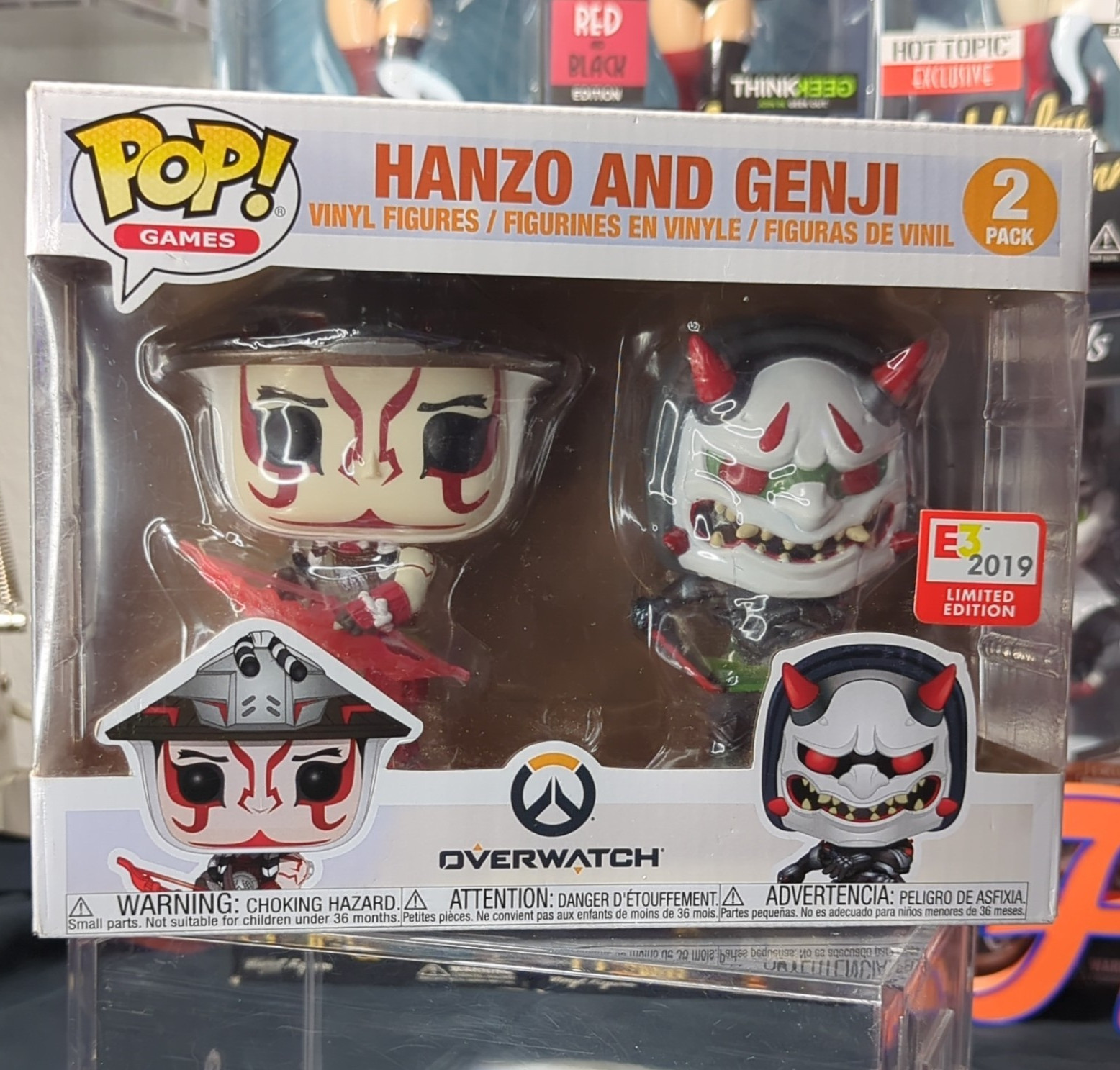 Funko Pop! Games Overwatch Hanzo & Genji 2-Pack Boxed Limited Edition 2019
