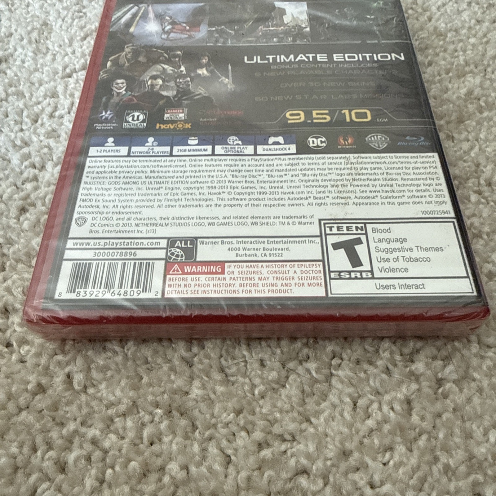 Injustice Gods Among Us Ultimate Edition (PS4, 2013) Brand New Sealed