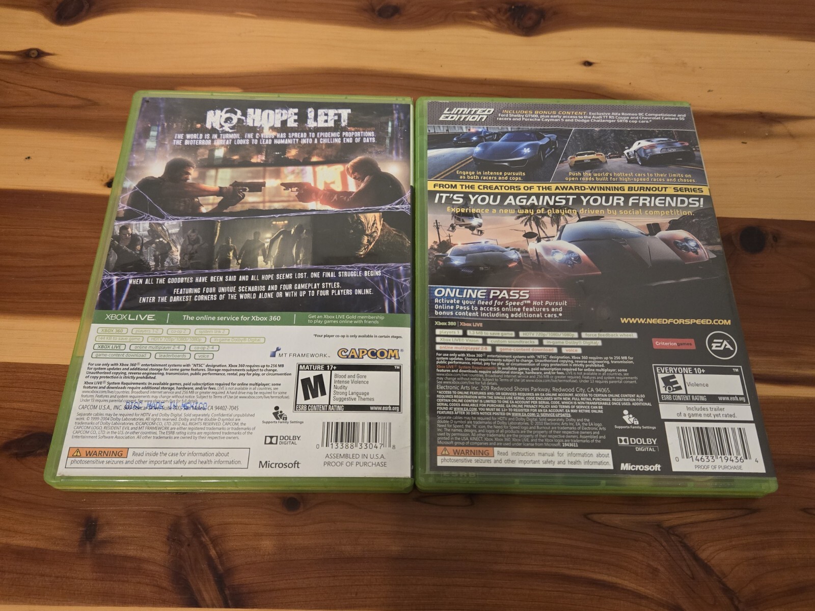 Lot of Resident Evil 6 And Need For Speed Hot Pursuit Xbox 360 – Tested!