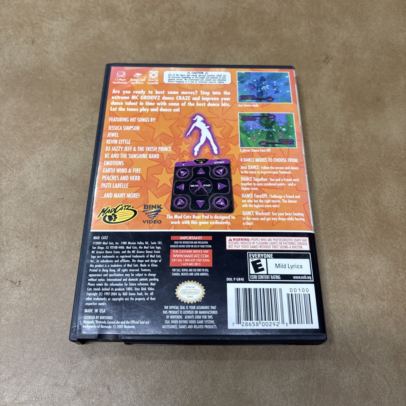 MC Groovz Dance Craze for Nintendo GameCube Complete Game w Manual Tested Works