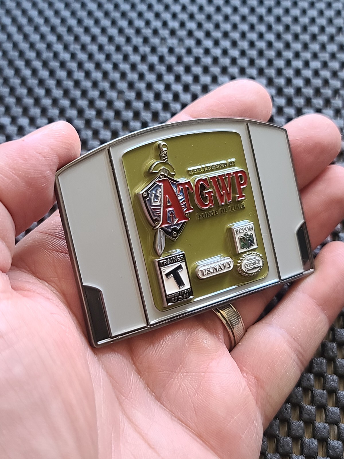 Legend of Zelda Ocarina of Time Challenge Coin Medal Nintendo 64 Promo US NAVY B