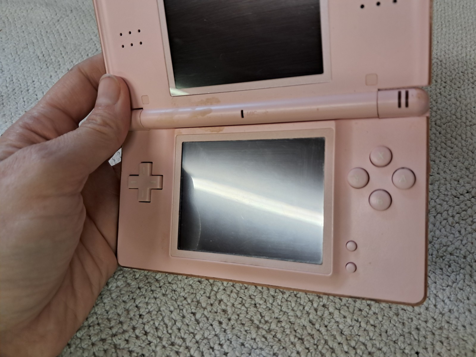 Nintendo DS Lite Pink Console Only Model USG-001 Parts/Repair Only