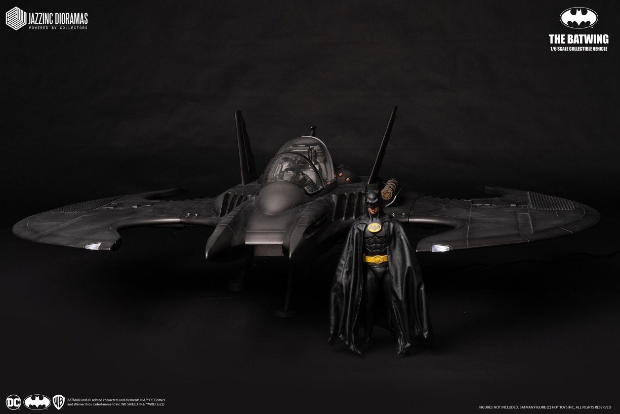 Jazzinc 52″ 1989 Keaton Batman BATWING 1/6 Scale Jet Plane Vehicle Hot Toys NEW
