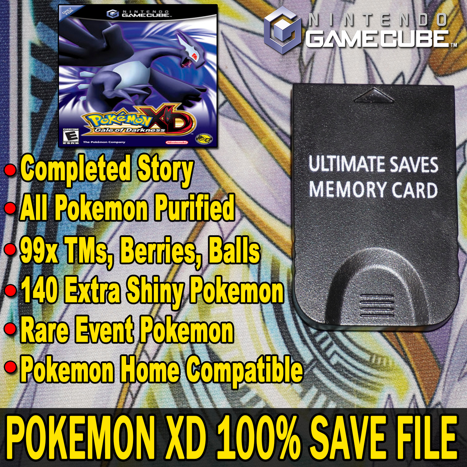 Pokemon XD 100% Ṥave Gamecube Memory Card! (NO GAME)