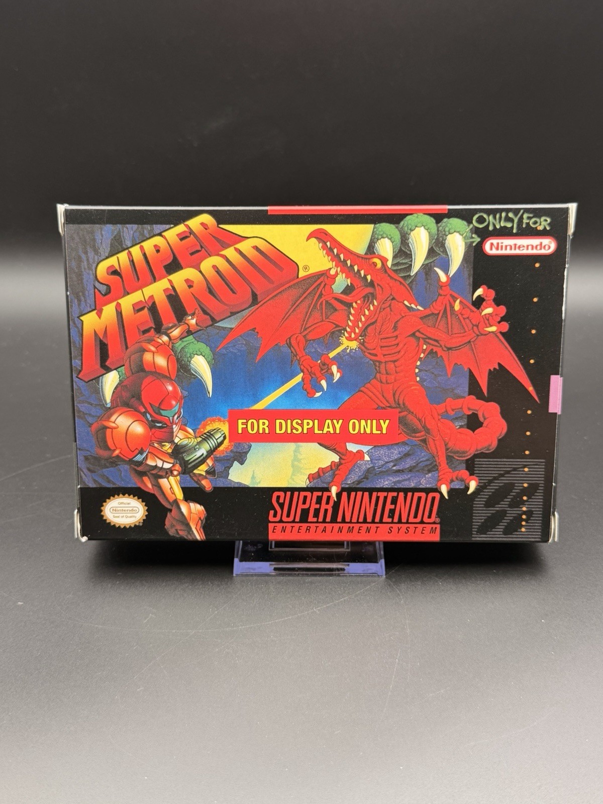 Super Metroid For Display Only-Super Nintendo SNES Complete In Box CIB