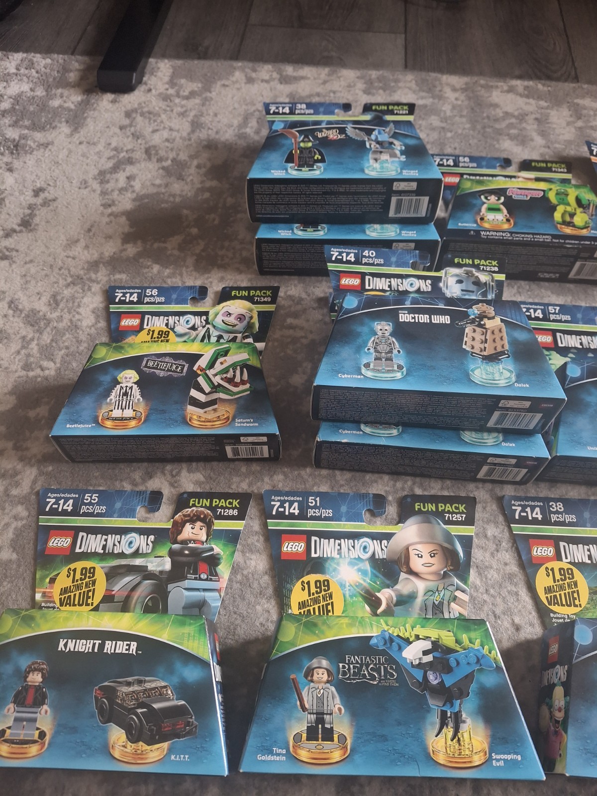 LEGO Dimensions Lot Powerpuff Girls Beetlejuice Dr Who Cyberman Knight Rider