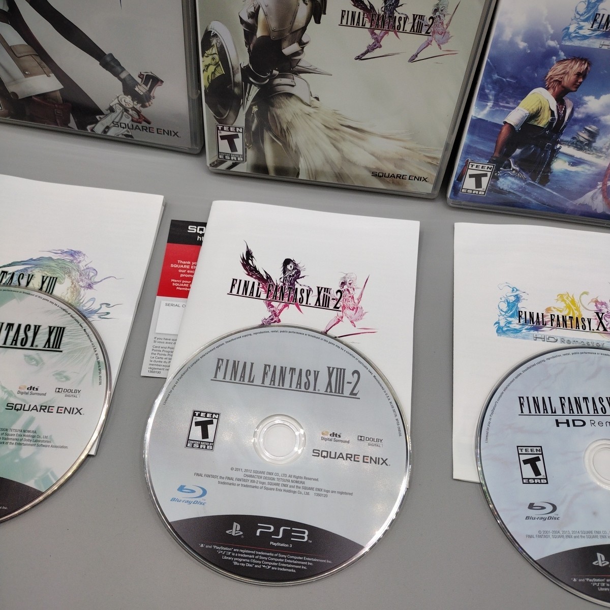 Lot of 3 Final Fantasy Playstation 3 Games XIII, XIII Lightning Returns, X | X2