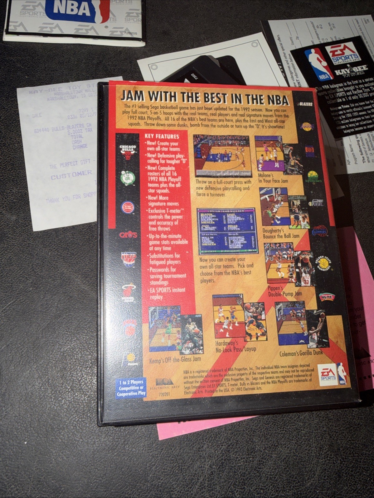 Bulls vs. Blazers and the NBA Playoffs (Sega Genesis, 1993) Includes 1 In 50,000