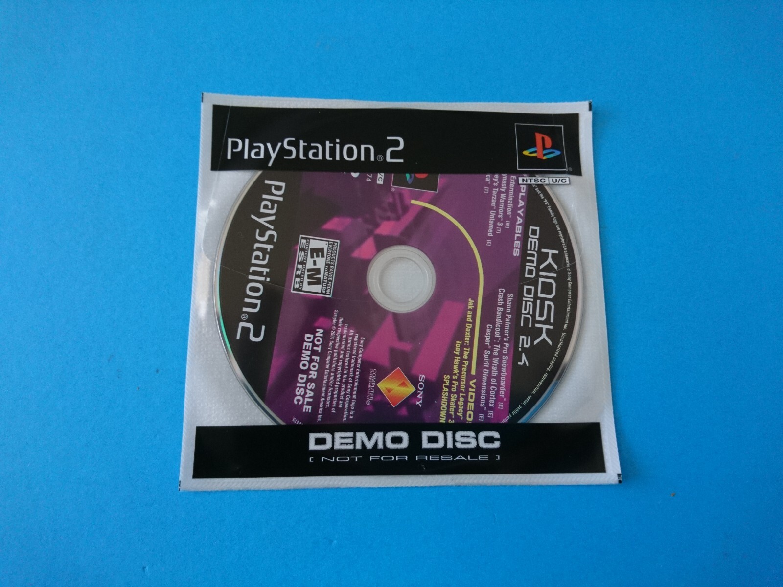 Playstation 2 KIOSK DEMO DISC 2.4 “BRAND NEW & SEALED IN ORIGINAL SLEEVE ” PS2