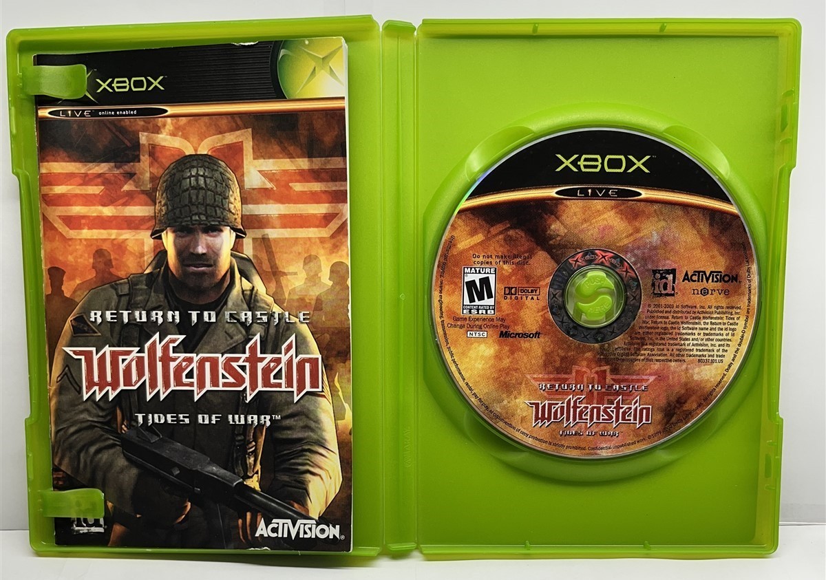 Return to Castle Wolfenstein: Tides of War (Xbox 2003) Complete Tested Free Ship