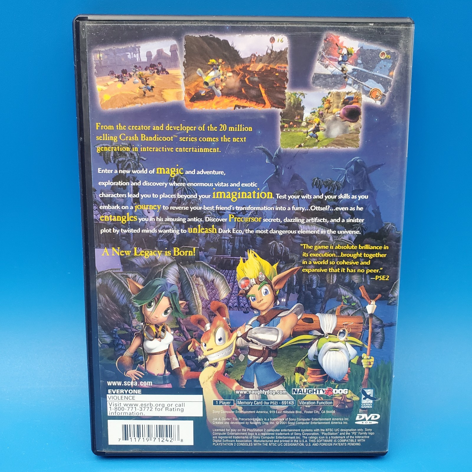 Jak and Daxter 1 2 3 Trilogy Sony PlayStation 2 PS2 Games Tested/Works