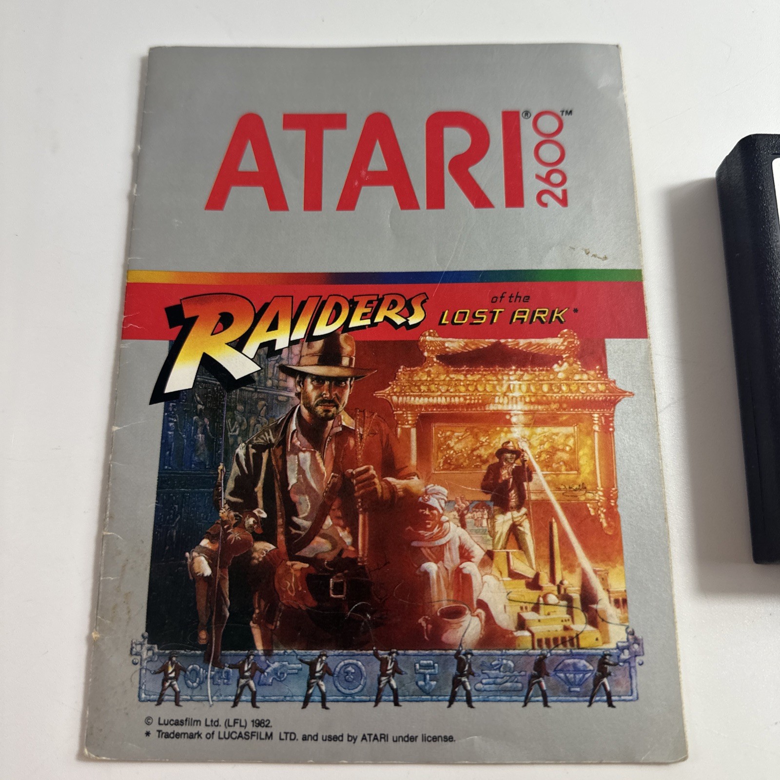 Raiders of the Lost Ark Atari 2600 Cartridge & Manual 1982