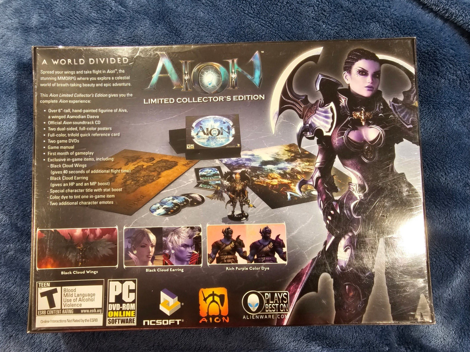 AION Limited Collector’s Edition PC Game Complete w/ Sealed Statue Figure