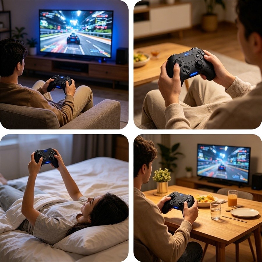 1PC Wireless Controller Bluetooth Gamepad for PlayStation4 PS4 Black Color
