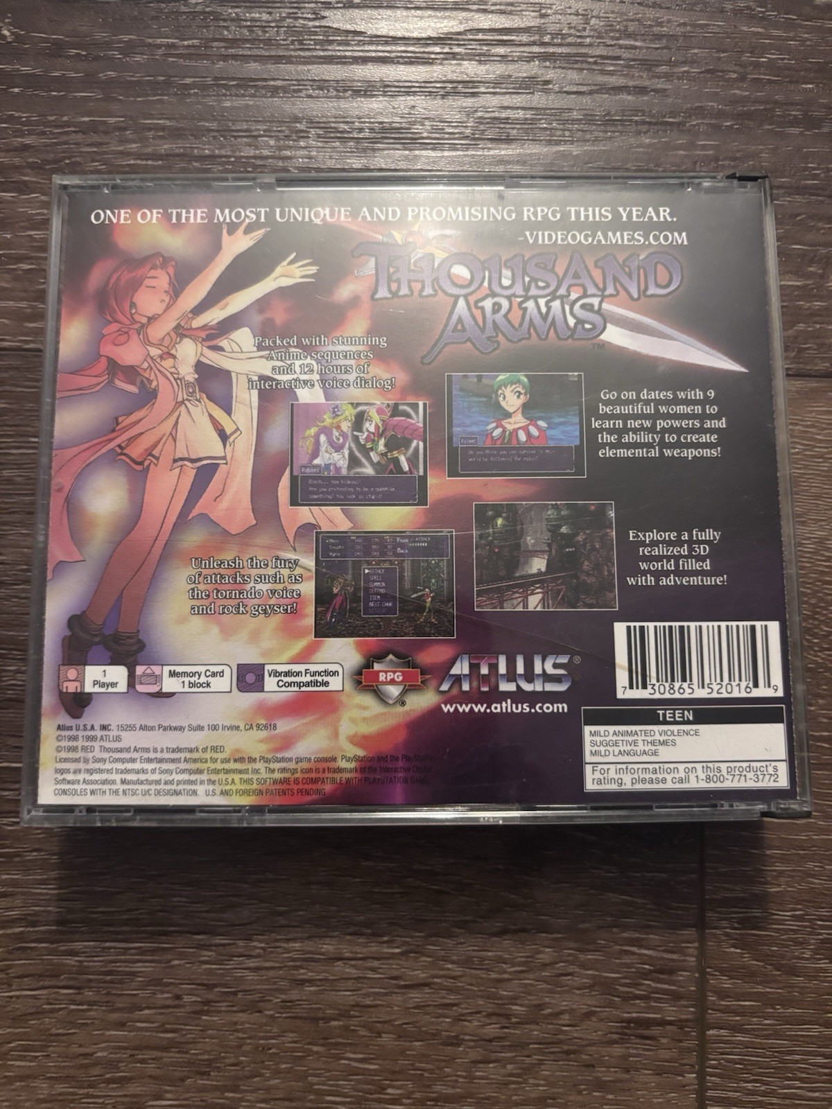 Black Label Thousand Arms PS1 CIB w/ Card and 3/4 Stickers