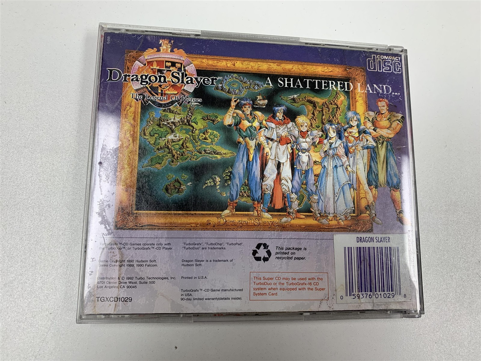 Dragon Slayer The Legend of Heroes TurboGrafx CD Super CD – READ DESC