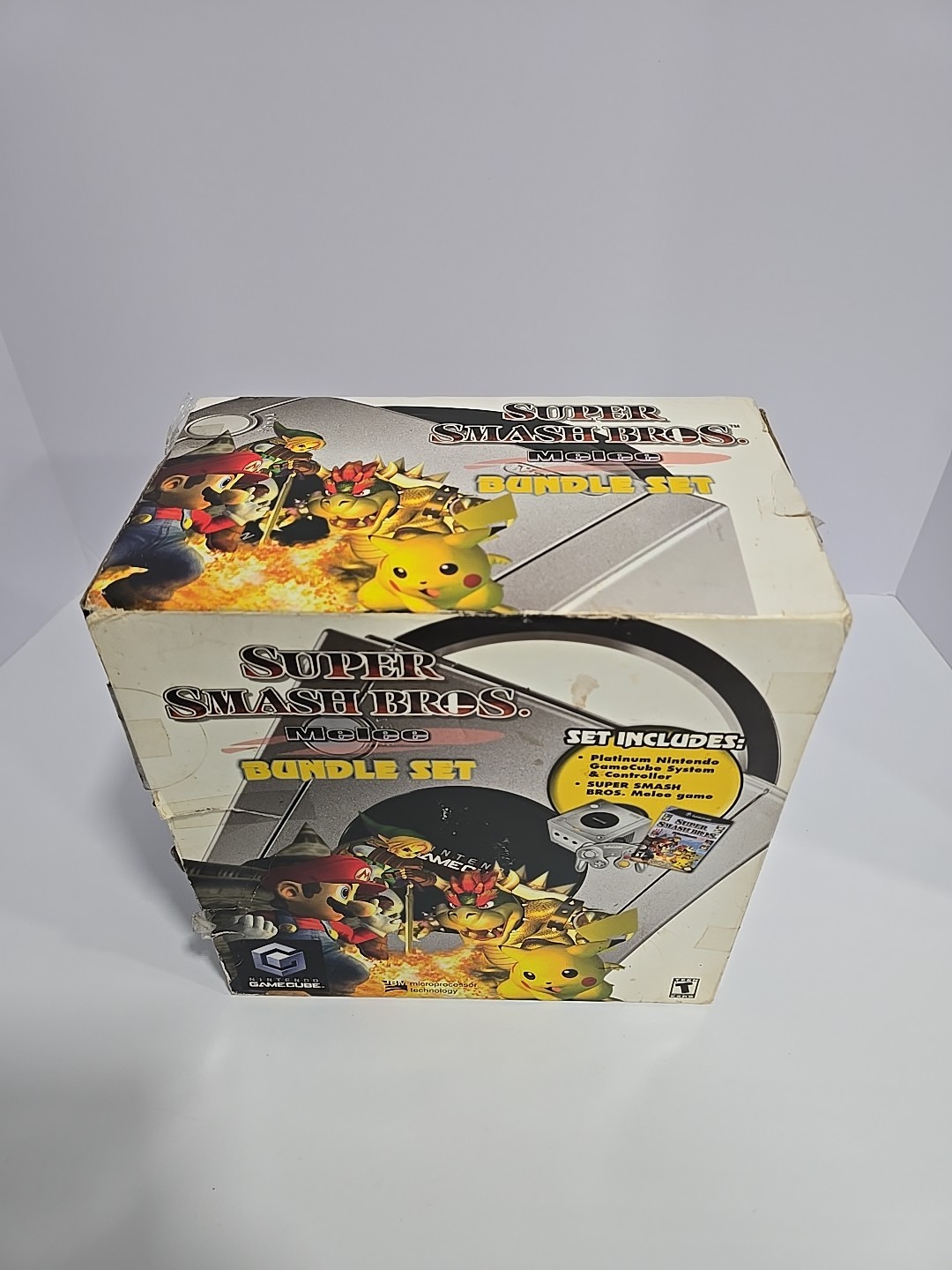 Super Smash Bros Melee Nintendo Platinum Gamecube Bundle CIB Extremely RARE