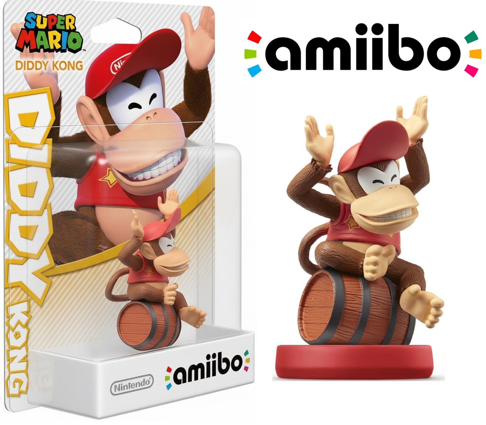 Diddy Kong Amiibo Nintendo Super Mario Series Figure – FAST SHIP – NEW SEALED