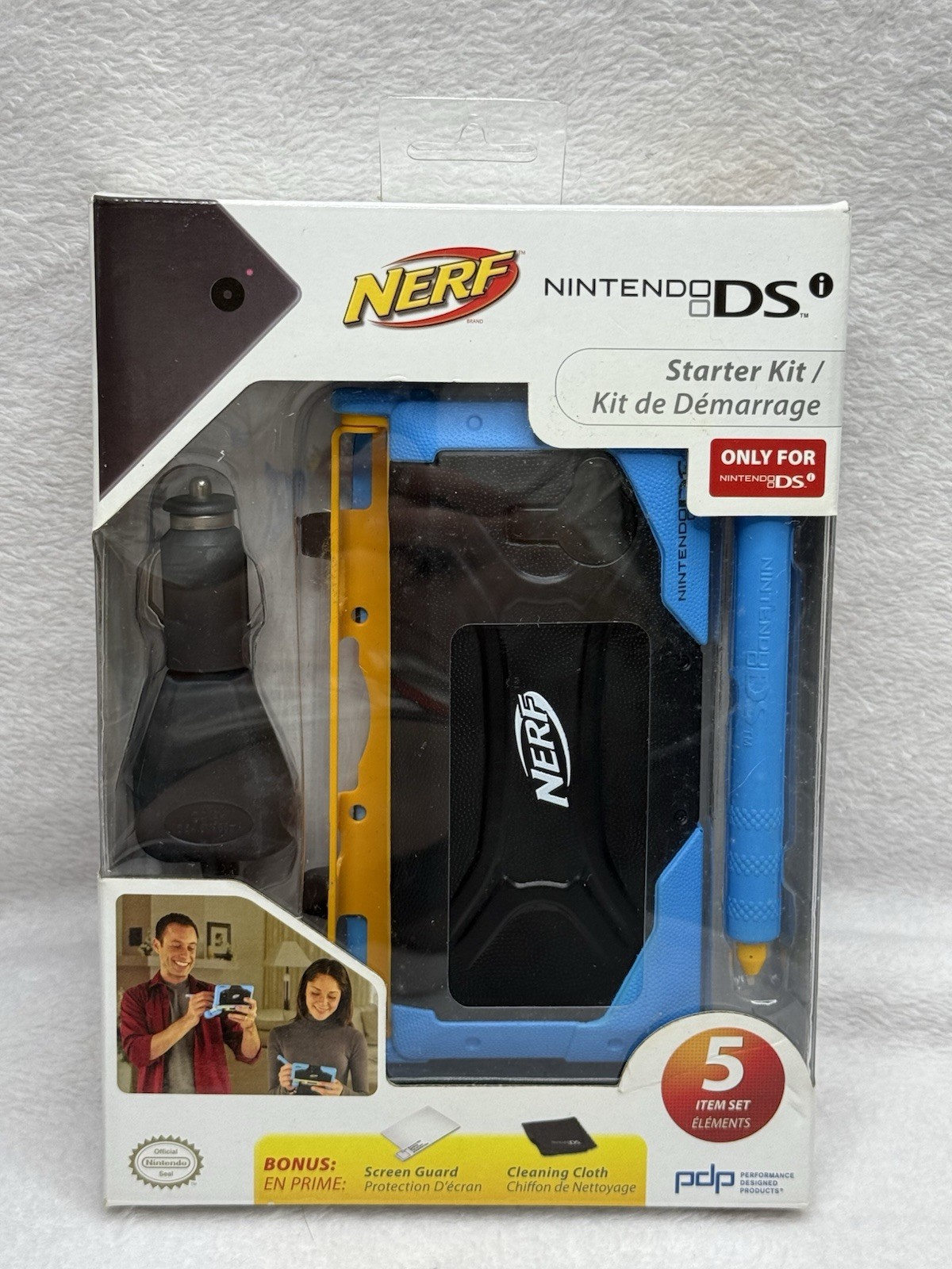Brand New Nintendo DSi Nerf Starter Kit Case Pen Charger 2010 Blue Rare