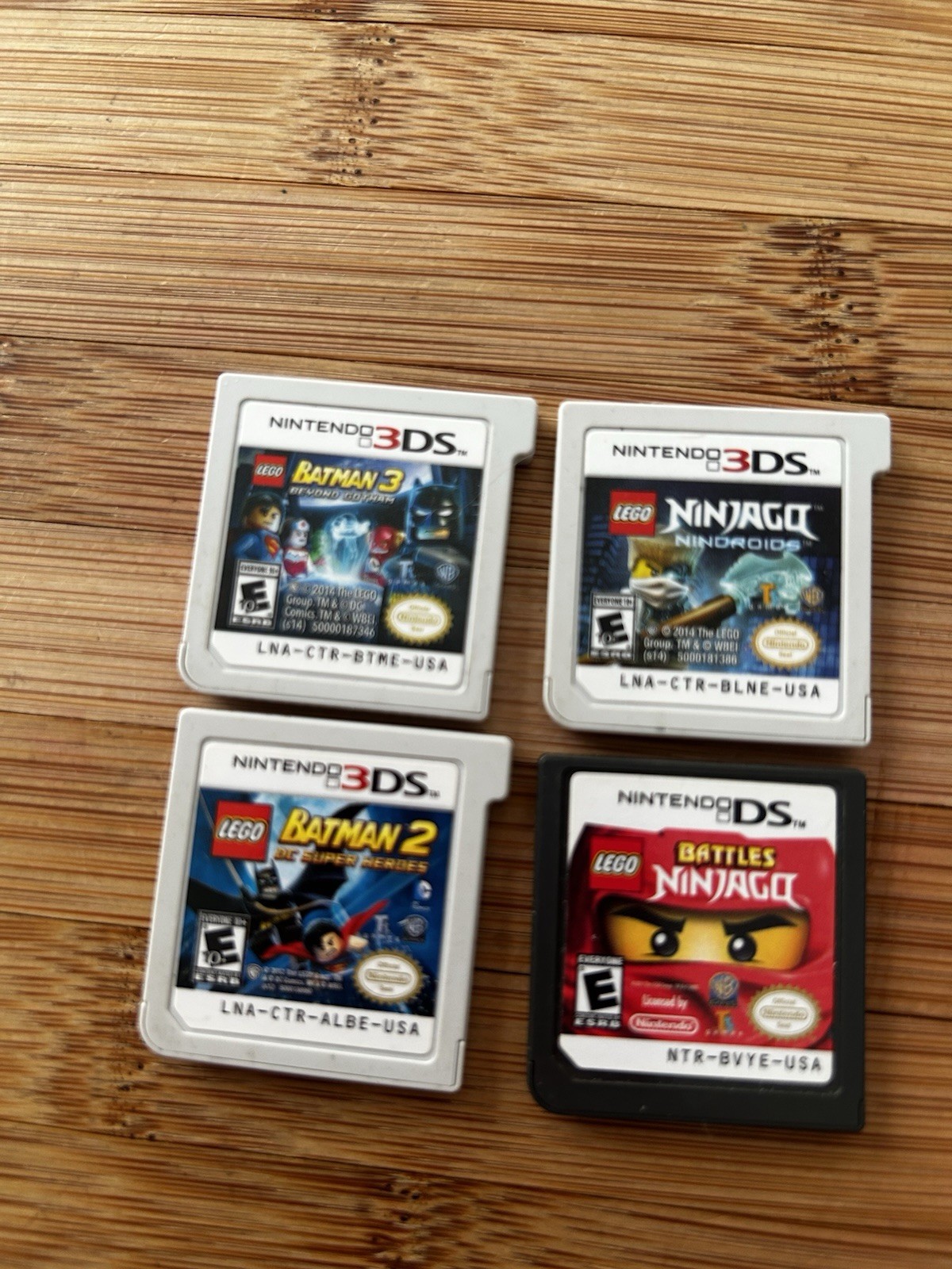Lot of 4 Nintendo DS & 3DS LEGO Video Games – Batman & Ninjago