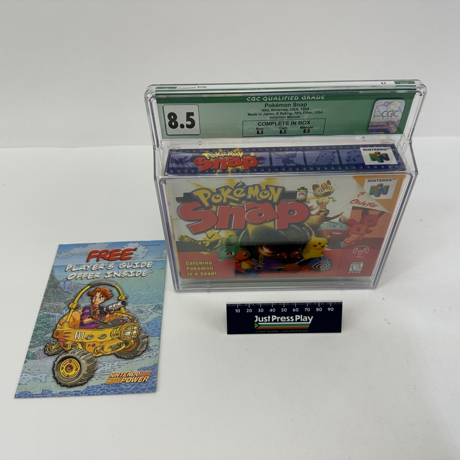 Pokémon Snap Nintendo 64 CIB CGC Graded 8.5 Q 78% Fiber