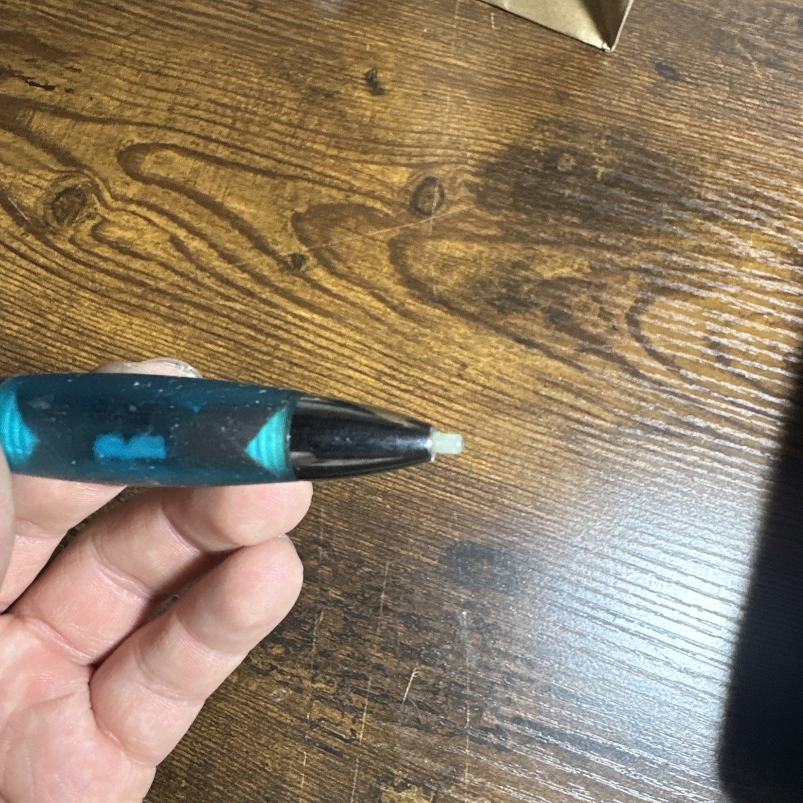 Used Official Nintendo DS Large Retractable Pen Stylus with Rubber Grip Blue