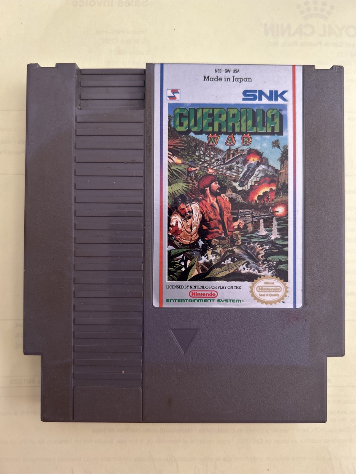 Guerrilla War Nintendo NES 1989 Game Cartridge No Green Oxide! Great Condition