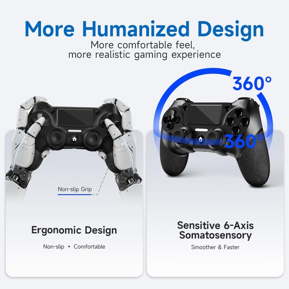 New Custom Design Wireless Controller for PS4 with Cable, Touchpad, Vibration