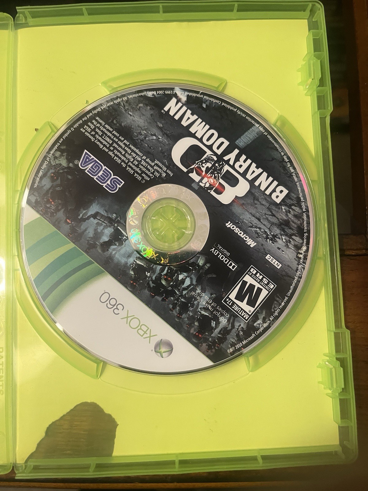 Microsoft Xbox 360 Binary Domain CIB See Pics