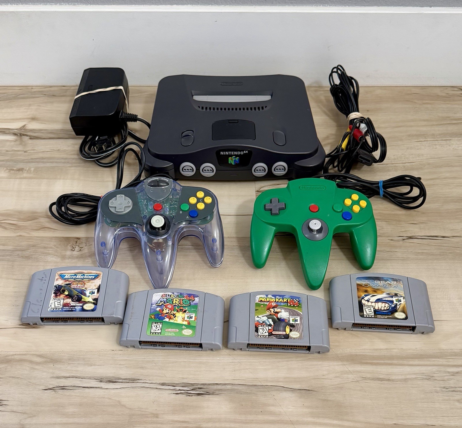 Nintendo 64 N64 System Console Mario Bundle Lot W/ Controllers – Tested