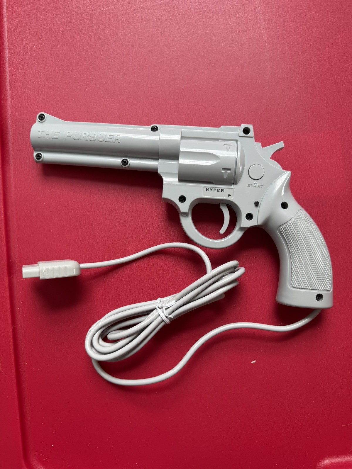 PS1 PLAYSTATION 1 PURSUER LIGHT GUN REVOLVER Gray UNTESTED Arcade Style