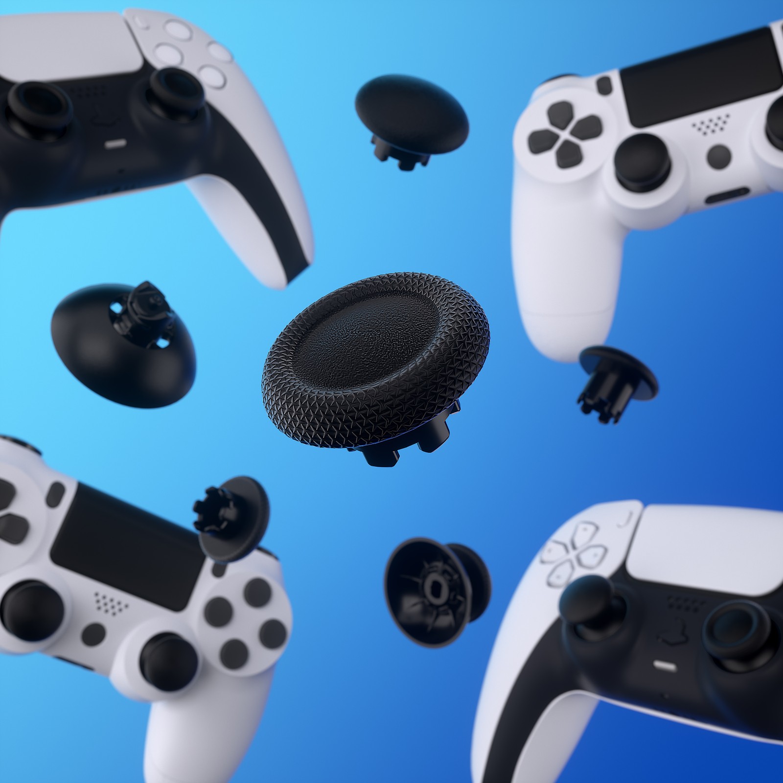 eXtremeRate Custom Edge Sticks Swappable Thumbsticks for PS5 Controller for PS4