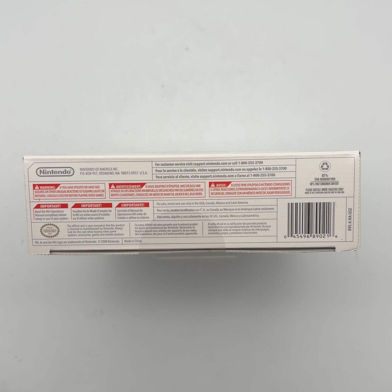 New Nintendo Wii Wheel White RVL-024