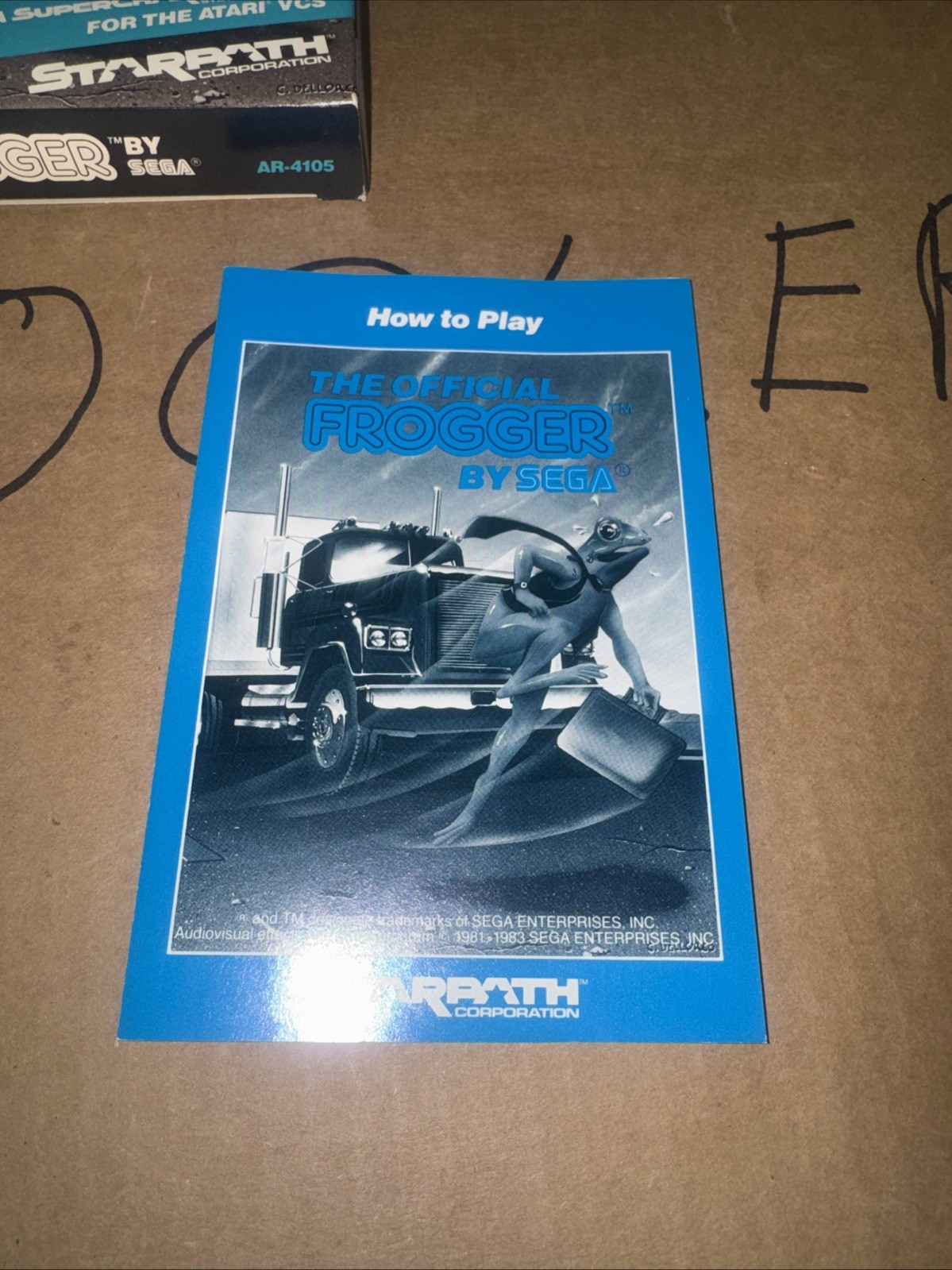 STARPATH 1983 Frogger By SEGA Atari VCS A Supercharger Game