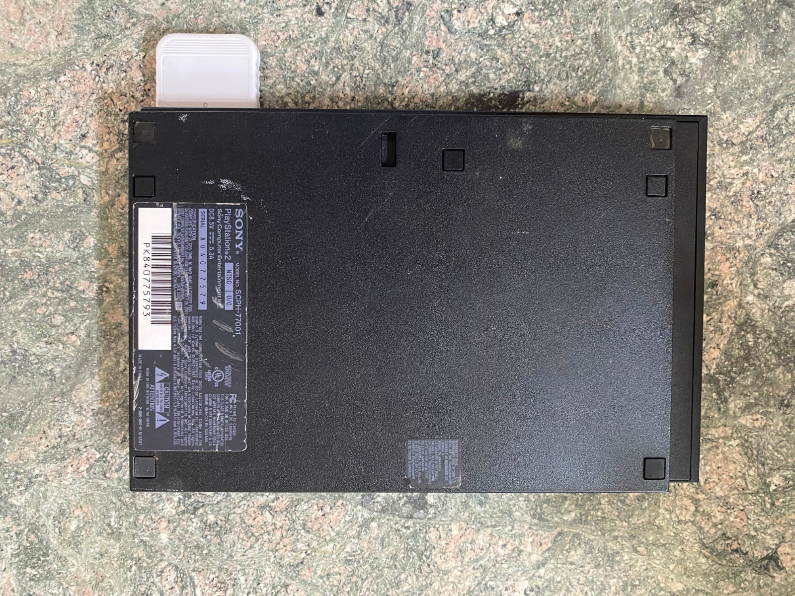 Sony PlayStation 2 Slim Black Console Only works as PS1 Parts/Repair SCPH-77001