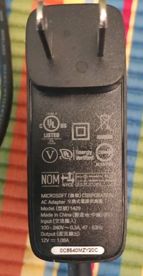 XBOX 360 Power Supply AWG 2.0 USB Shield Cable Model 1429(Microsoft Proprietary)