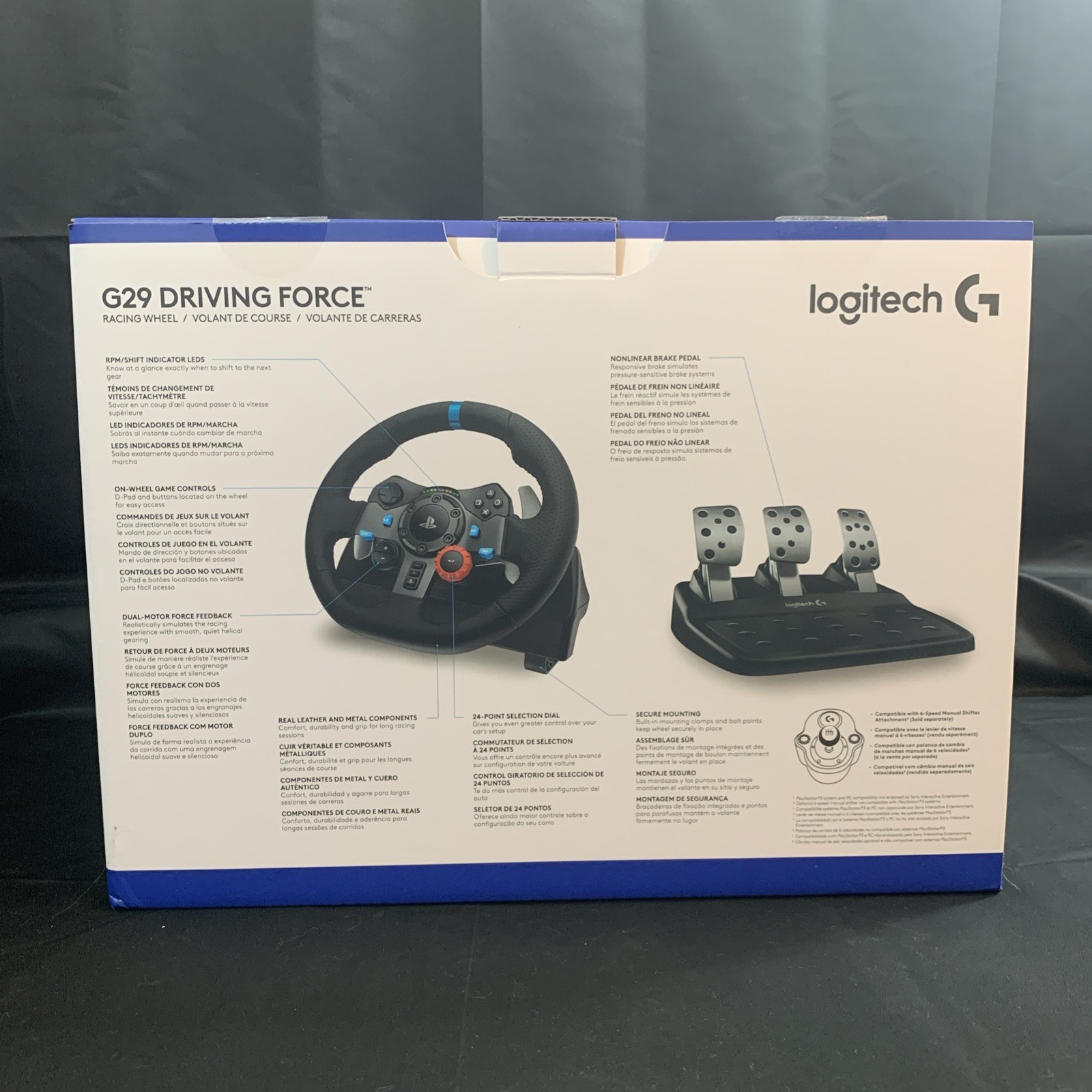 Logitech – G29 Driving Force Racing Wheel and Floor Pedals for PS5, PS4, PC, …