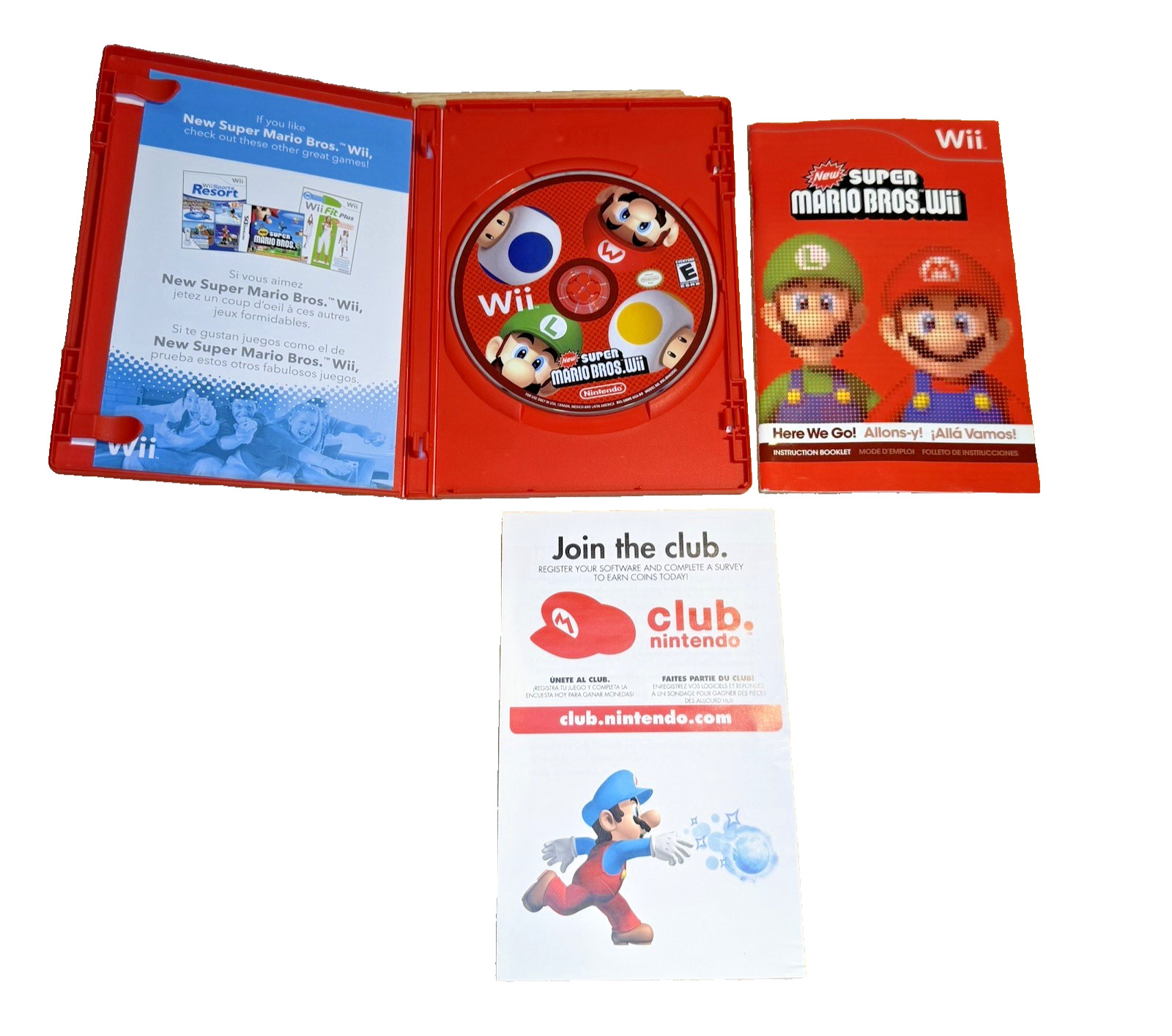 New Super Mario Bros. Wii (Nintendo Wii, 2009) CIB