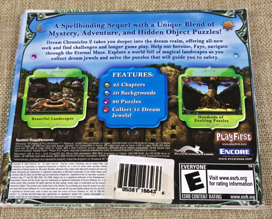 Dream Chronicles 2: The Eternal Maze (Windows/Mac, 2008)