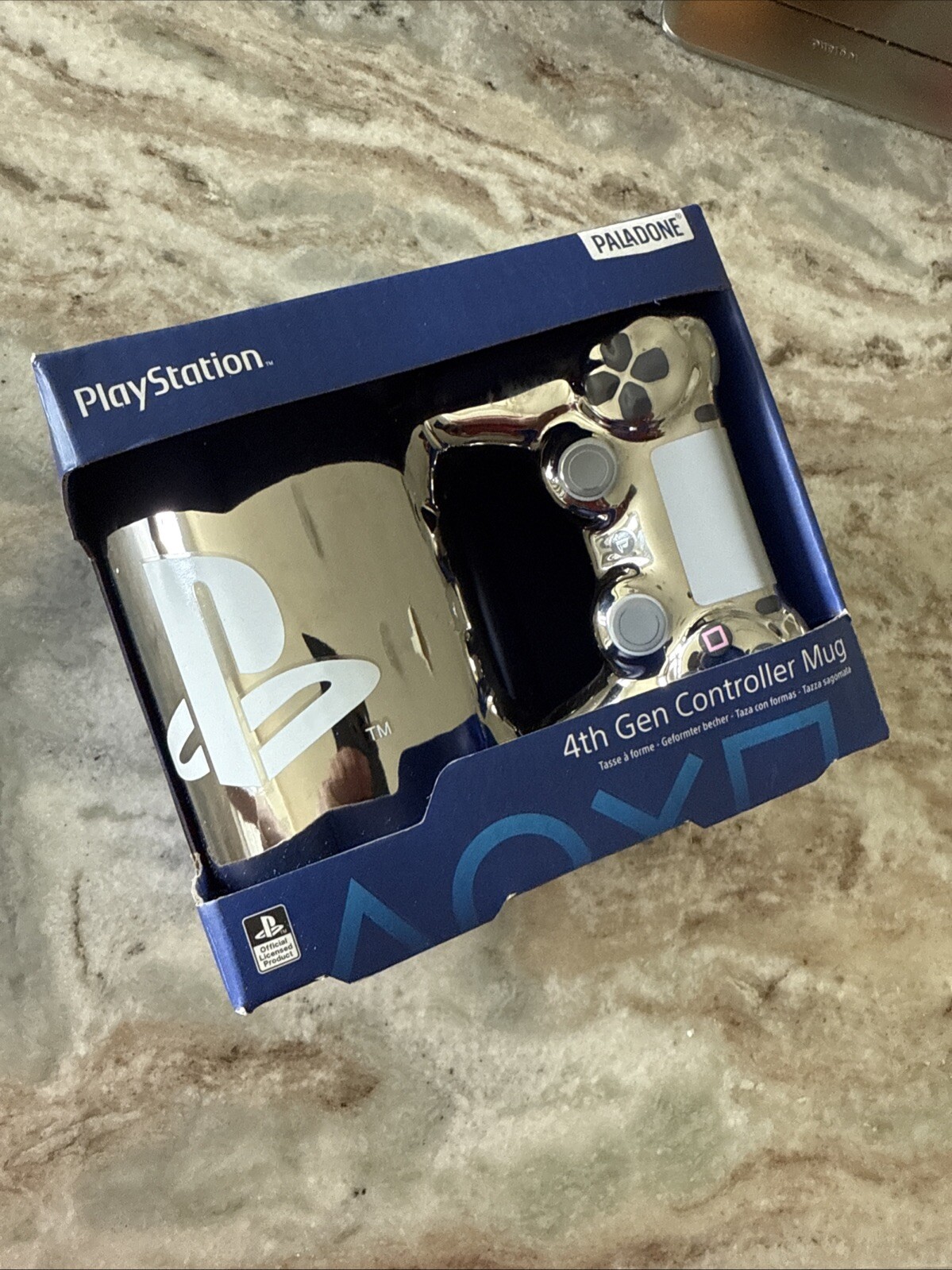 Playstation 4th Gen Controller 11 oz. PS4 PS5 Mug Silver Coffee Tea NEW Official