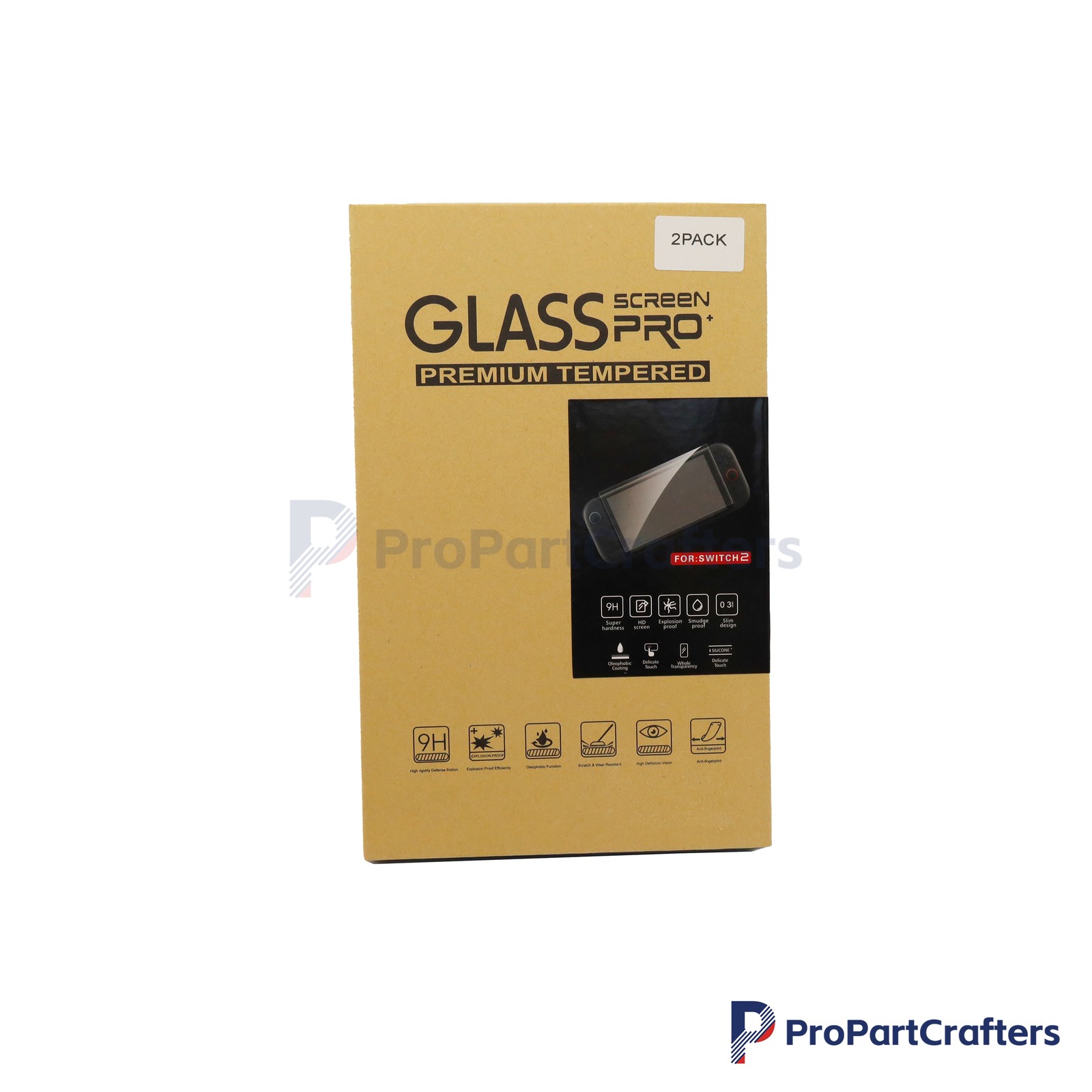 2PCS Fits 2025 Nintendo Switch 2 Tempered Glass Clear Film Screen Protector US