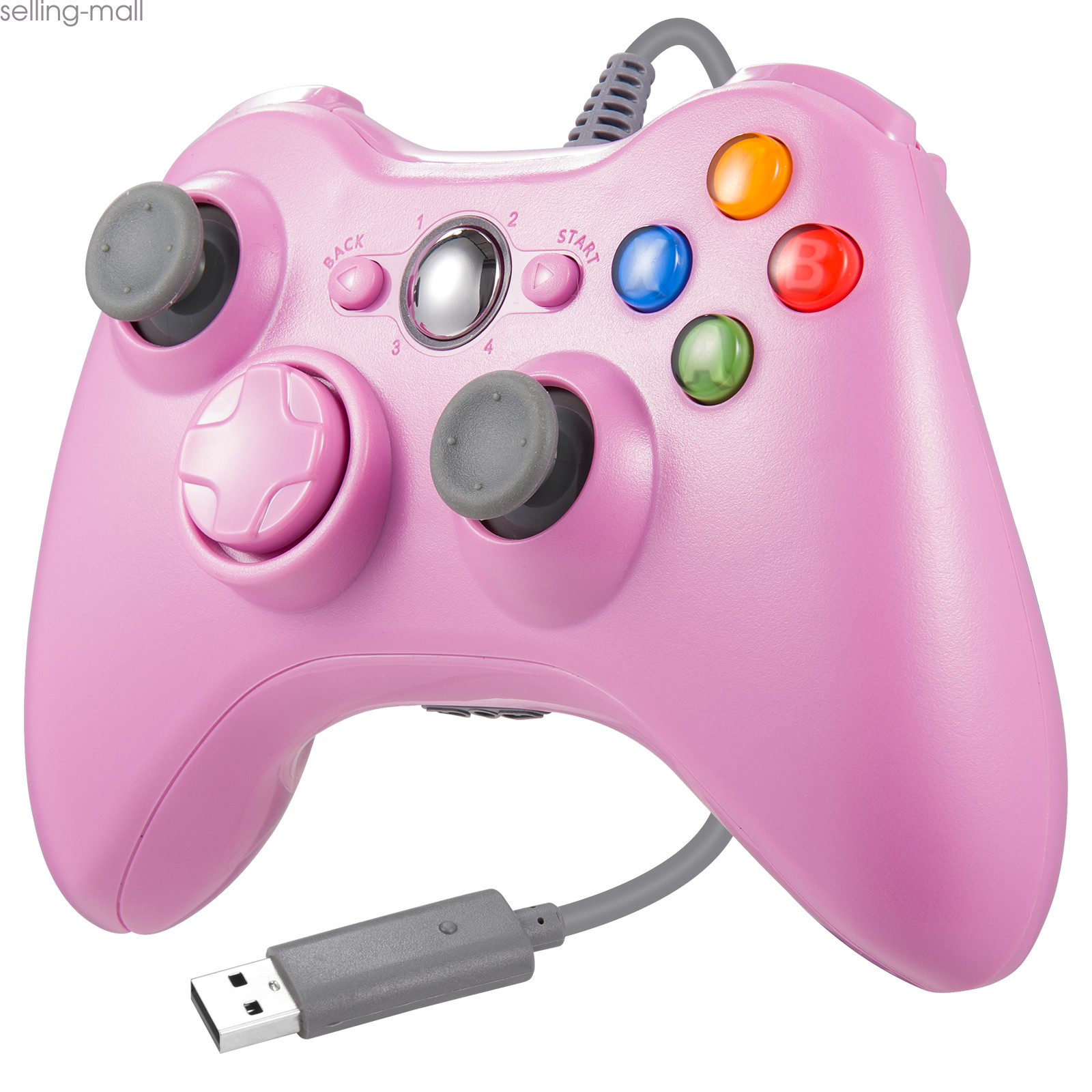 USB Wired Xbox 360 Controller Gamepad For Xbox 360 PC Windows 11 10 8 7 XP PINK