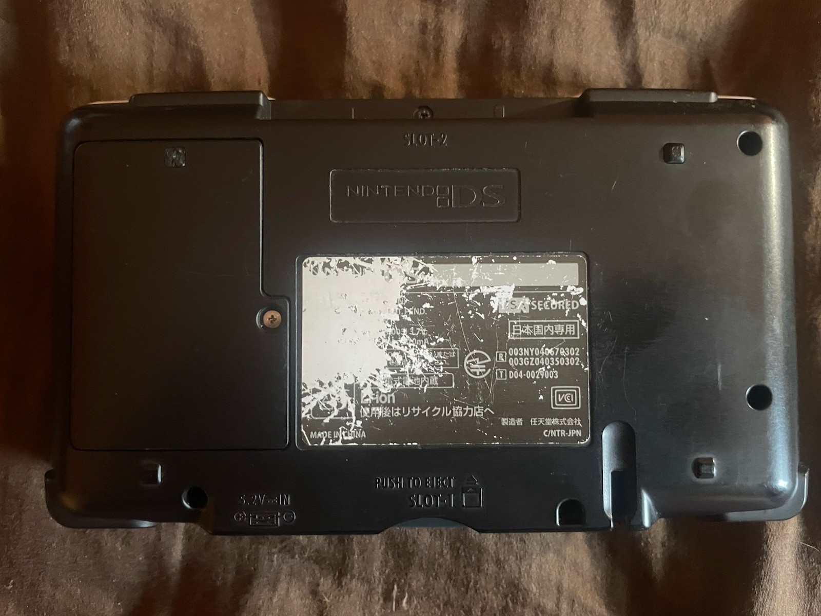 Nintendo DS Silver Phat NTR-001 Console w Stylus Fully Functional Mint Screens