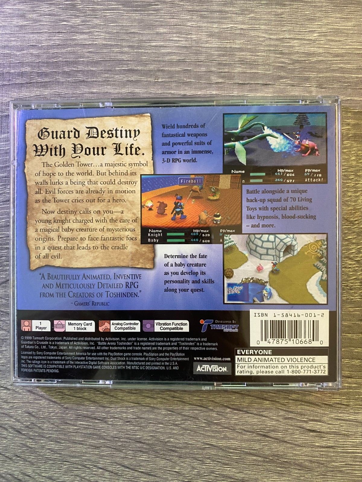 Guardian’s Crusade (Sony PlayStation 1, 1999) w/ manual TESTED CIB