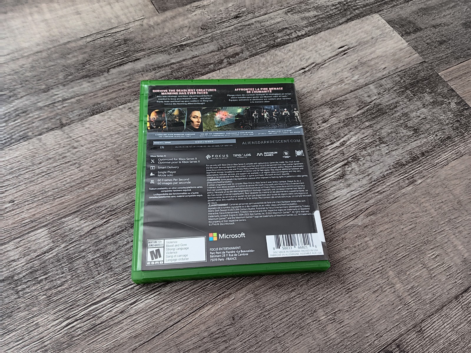 Aliens Dark Descent Microsoft Xbox Series X Video Game Xbox One 2023 CIB