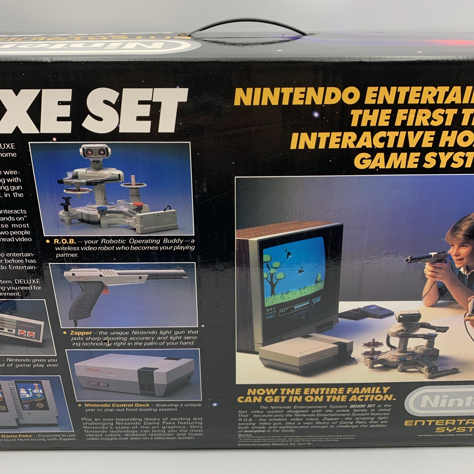 NES ROB The Robot W/Accessories Set In Original Box Tested & Works W/Zapper Gun