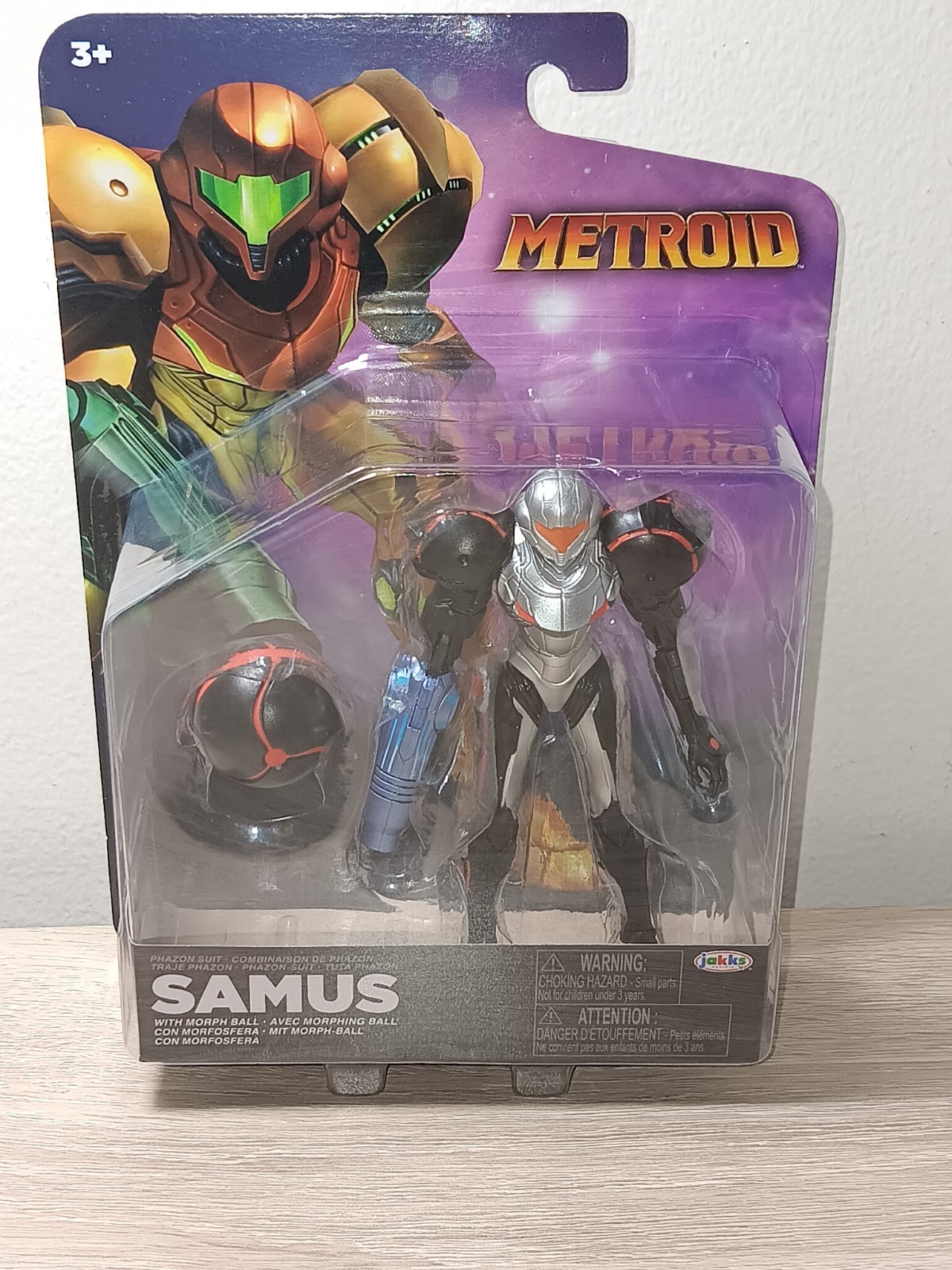 *FREE SHIP* 4″ PHAZON SUIT SAMUS + MORPH BALL Metroid Jakks Pacific Nintendo