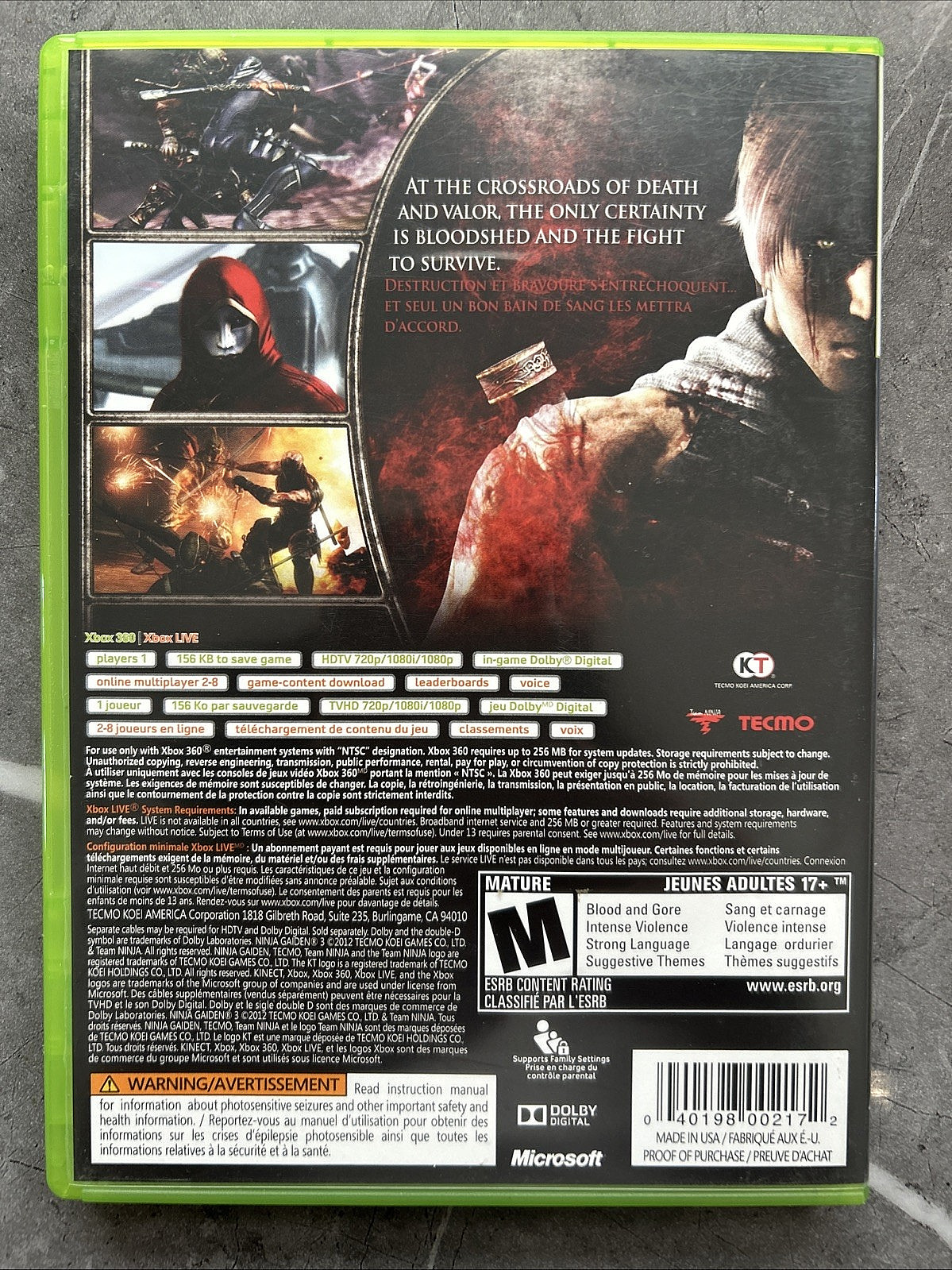 Ninja Gaiden 3 | CIB Complete | Xbox 360 | Fast shipping!